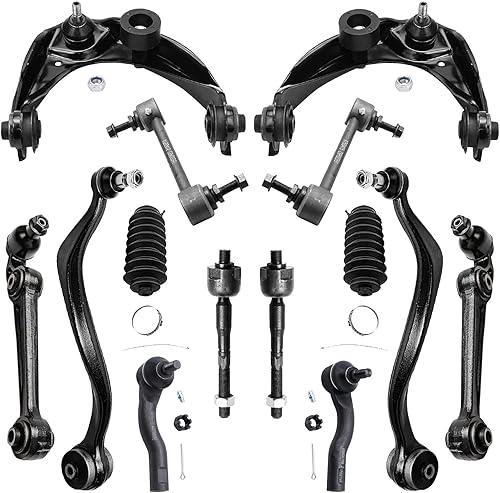 Detroit Axle - Kit de suspensión delantera de 14 piezas para Ford Fusion Mercury Milan 2010-2012, Lincoln MKZ 2011-2012, 6 brazos de control con