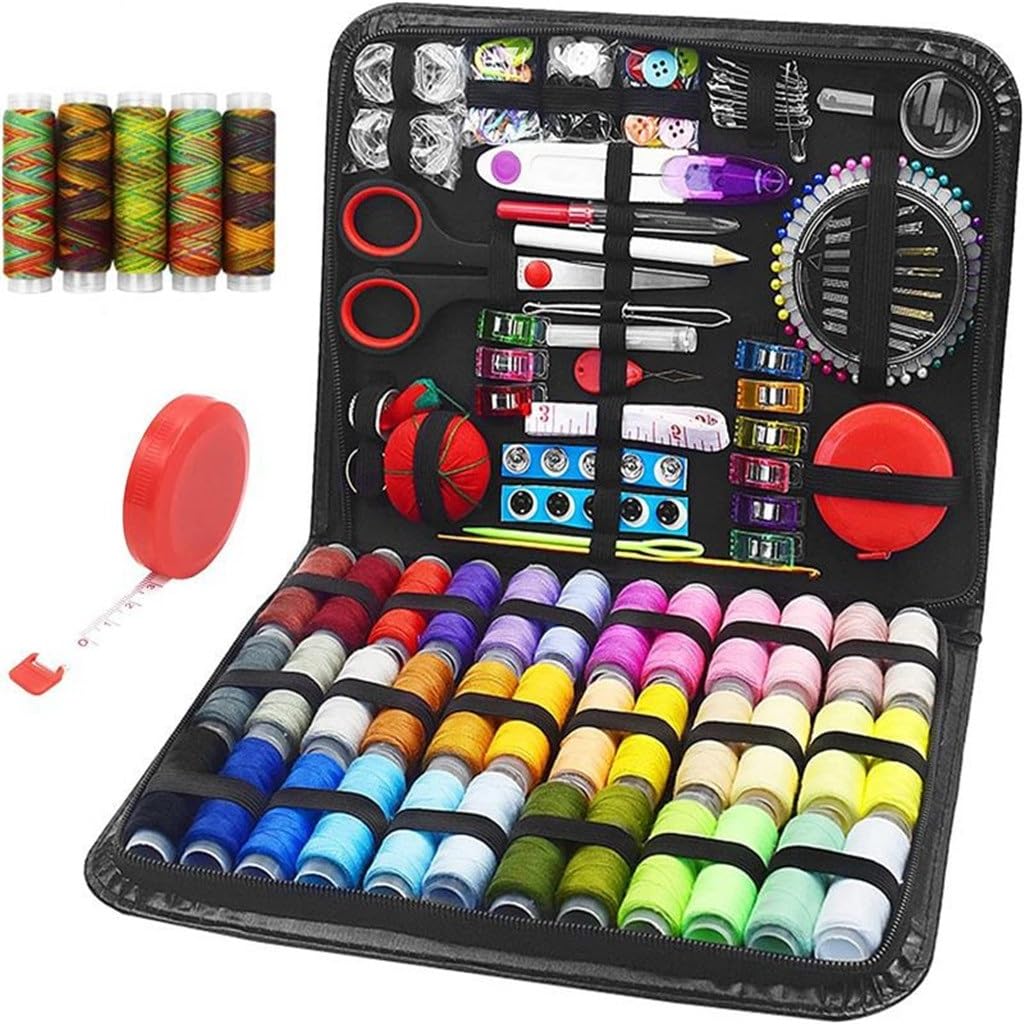 Kit de Costura portátil Juego de Caja de Costura portátil Kit de Costura para el hogar Herramientas de Costura