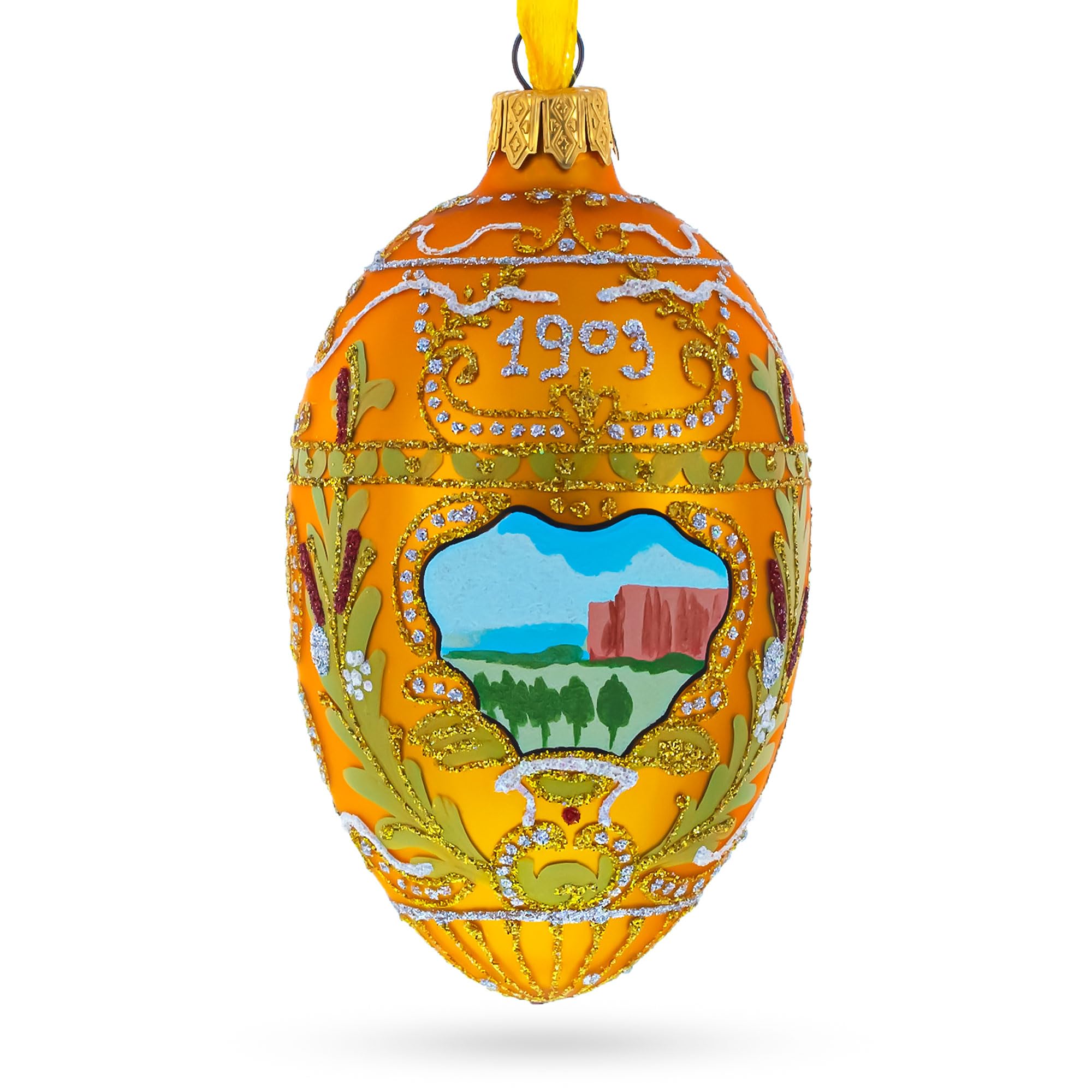 Œuf en verre Pierre le Grand 1903 BestPysanky, cadeau de Noël d'exception