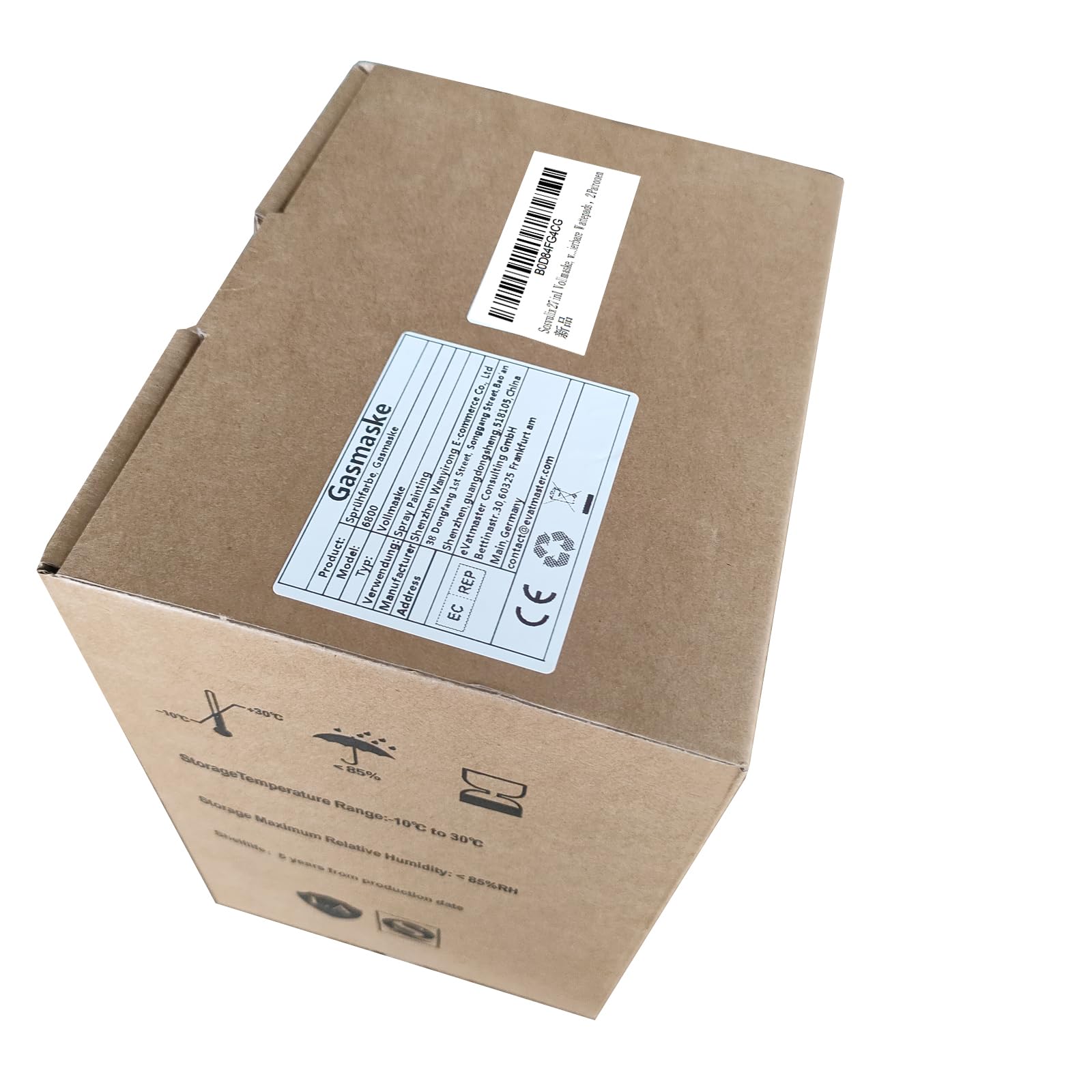 Maschera integrale 27 in 1, riutilizzabile, per vapori organici, gas acidi, umidità, pittura, lucidatura, protezione viso con 22 dischetti di cotone filtrabili, 2 cartucce