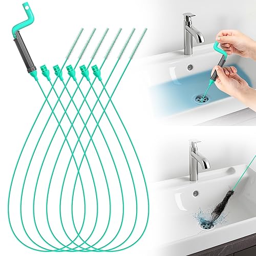 Rotating Handle Drain Snake - 40 Inch Steel Wire Hair