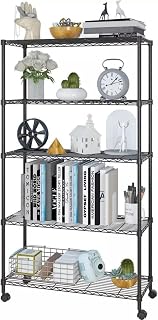 STORACK 5-Shelf Heavy Duty Rack Heights Adjustable Storage Rack/Kitchen Organiser Free Standing Multi Purpose Rack 30x14x60inch