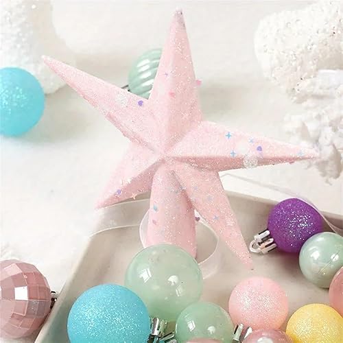 Decoración para árbol de Navidad y 40 piezas con colgante de bola de Navidad de caramelo de macarrón, adornos colgantes para árbol de Navidad,