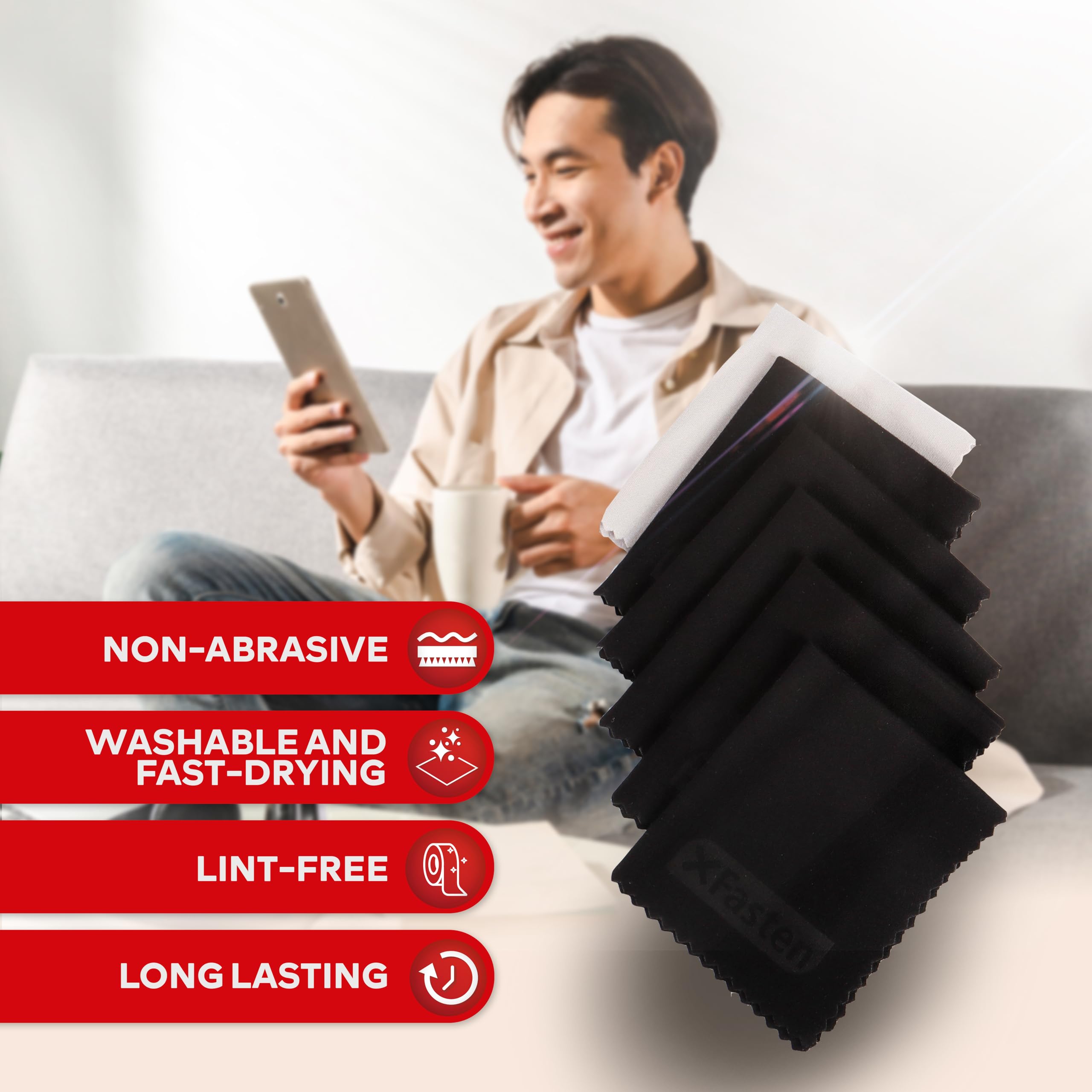 Lot De 20 Chiffons De Nettoyage En Microfibre Pour Lunettes 15 X 15 Cm - Non Pelucheux - Pour Nettoyer Les Lunettes, écrans LCD, Objectifs | Leroy Merlin