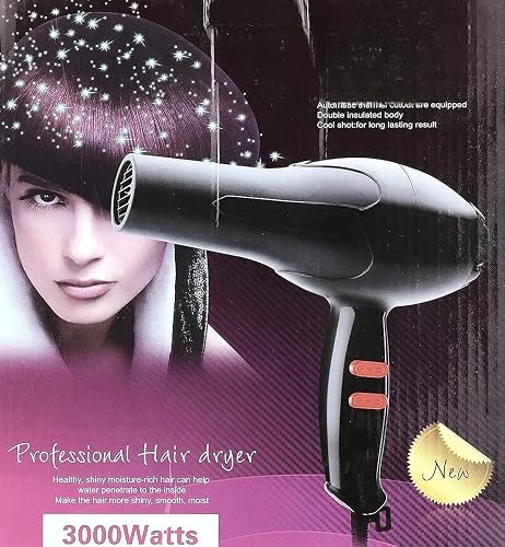 BR-2288 Professional Hair Dryer 3000W Black