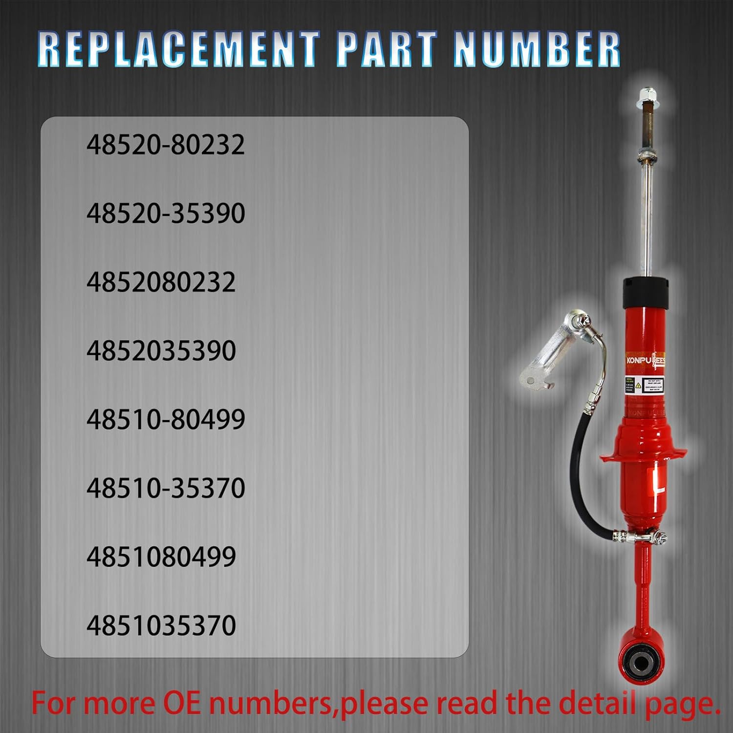 48520-80232 2Pcs Front Shock Absorbers Strut Assembly .Compatible with Toyota 4Runner Limited 4WD 2010-2024 4.0L,Replacement OE for 48510-80499
