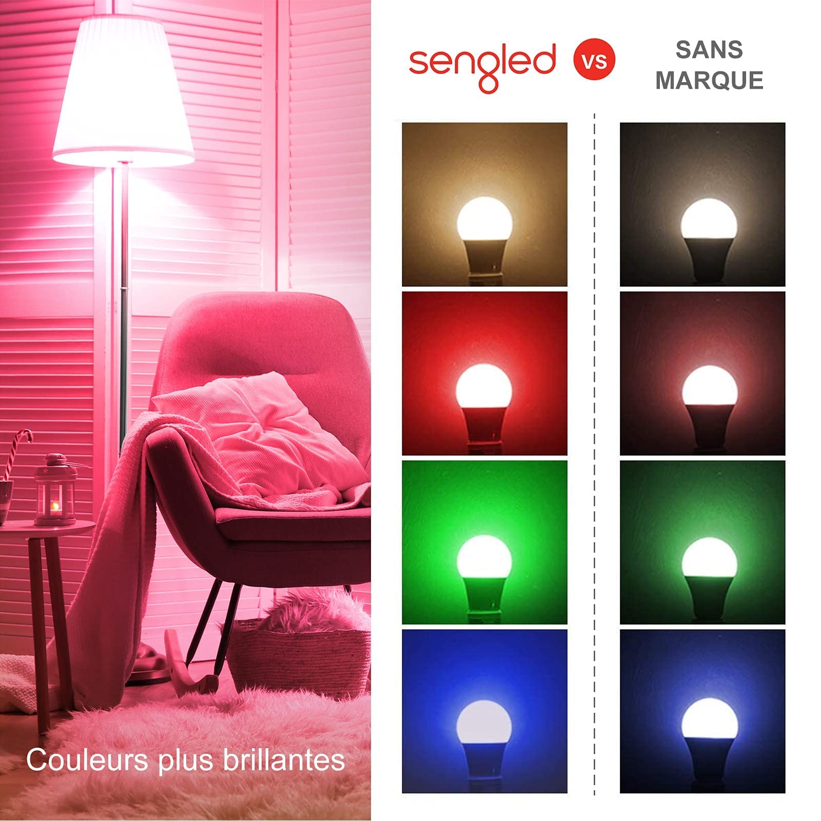 Sengled Lampadine Alexa Lampadina Smart Wifi E27, Lampadina Alexa Dimmerabile Lampadina, 16 Milioni Colori RGB & 2000K-6500K Bianco Freddo Caldo, Compatibile con Alexa/Google Home, 2 pezzi