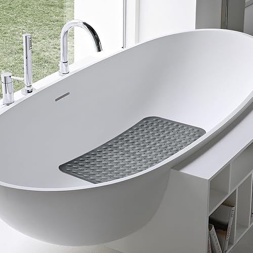 Miniatura 7 de ZHICHENG Alfombra de baño  Alfombra de ducha antideslizante  Alfombra antideslizante para bañera  Alfombra larga de 31.88 x 15.74 pulgadas para