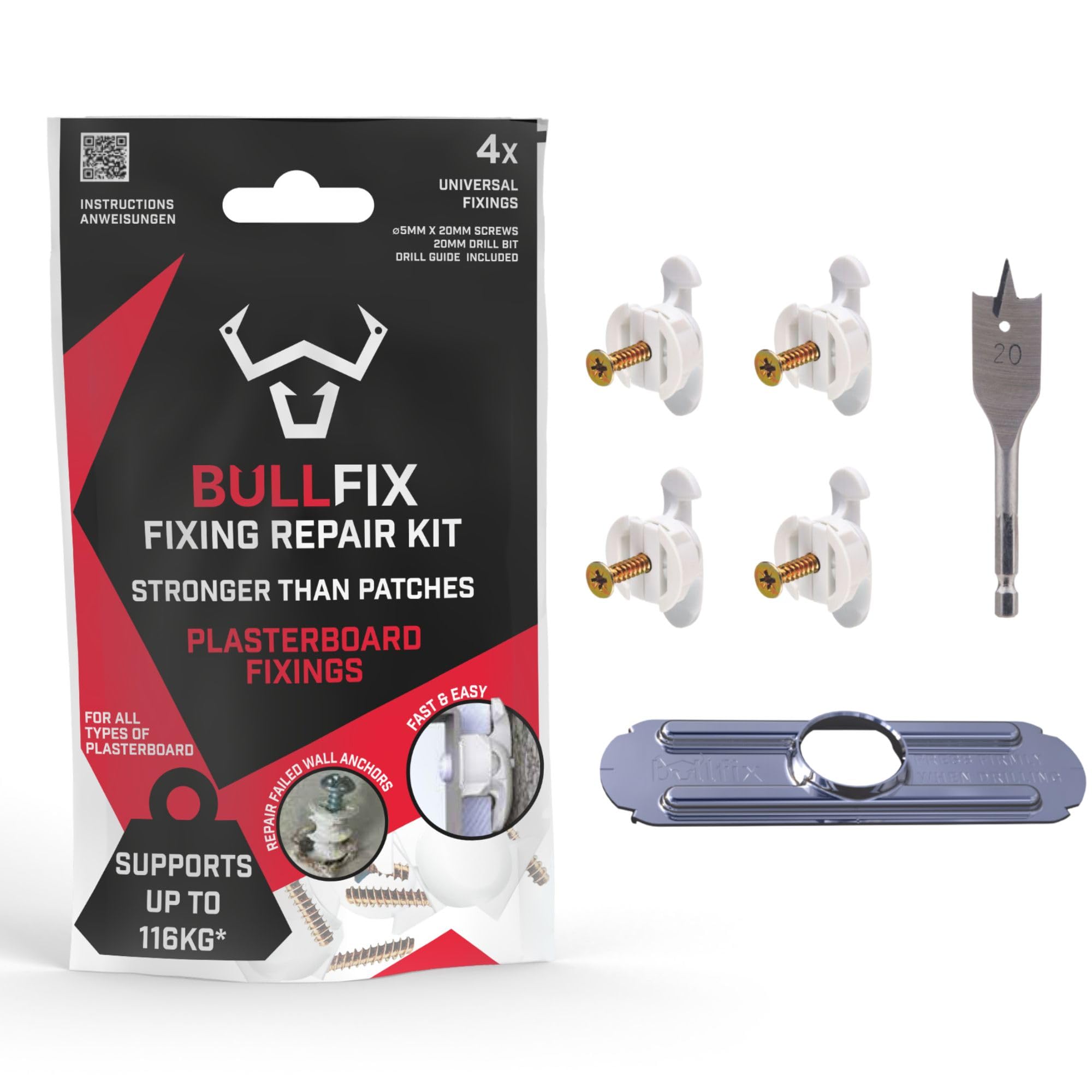 B&Q -  Plasterboard Fixing Repair Kit 4 Pack