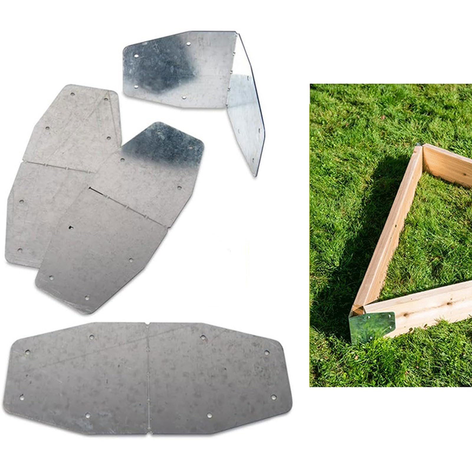 Set di staffe angolari da 4 pezzi, supporto angolare nero, staffe angolari in metallo, supporto per mensole angolari triangolari, rinforzi angolari 6 | Leroy Merlin