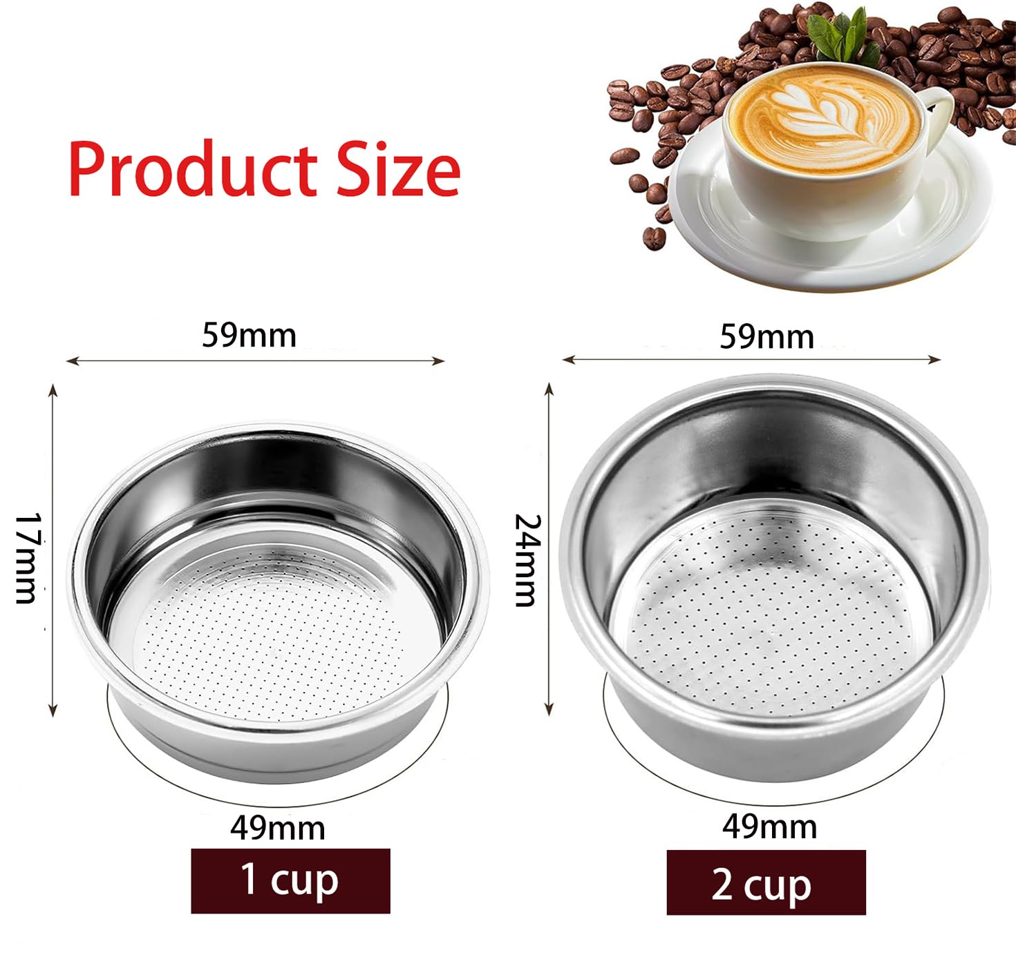 Filtro Per Caffè In Acciaio Inox | Colino Riutilizzabile A Imbuto | Per Caffetteria E Filtrazione Tè, Design Seghettato