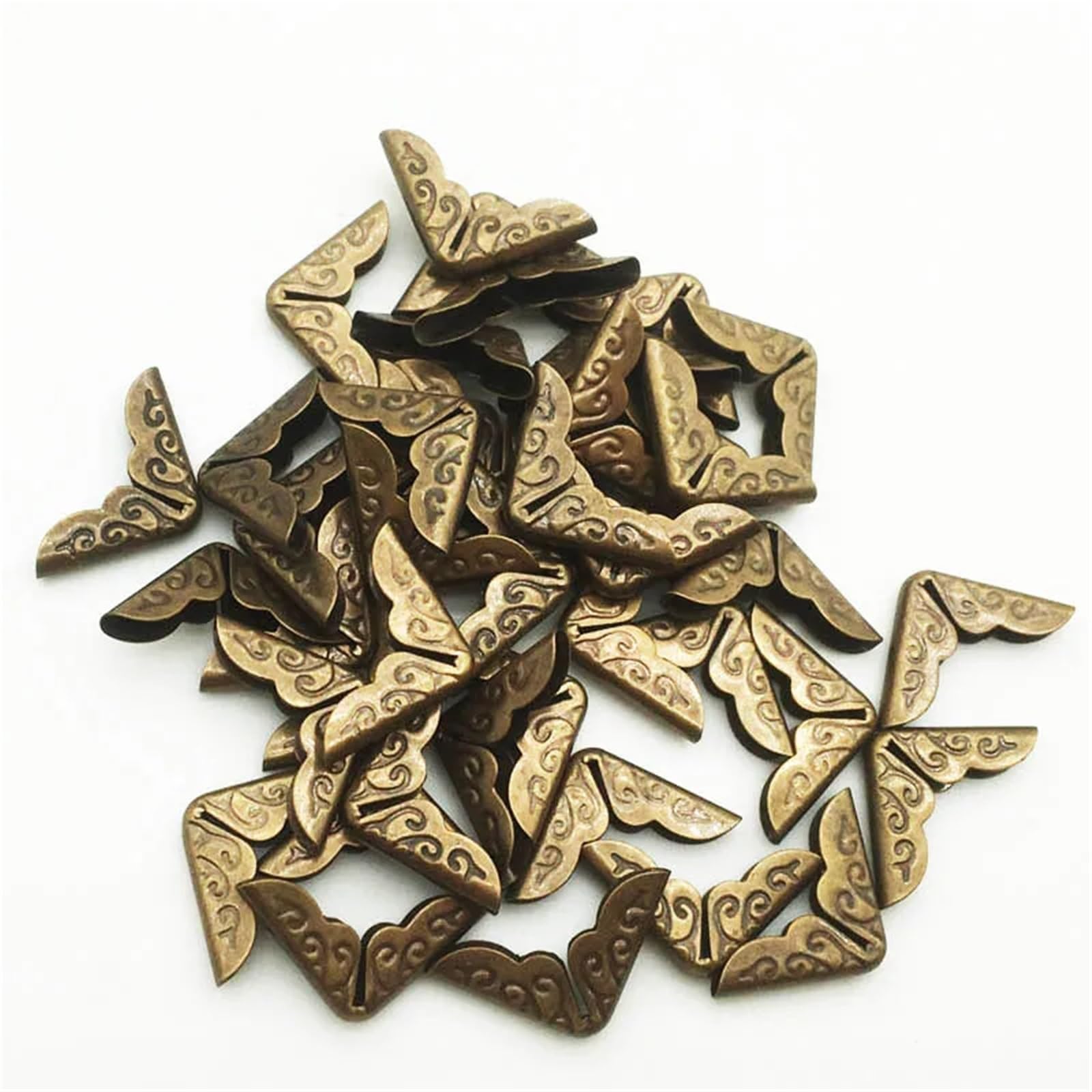 Fotoecken, 14 x 14 x 3 mm, bronzefarbene Metall-Buchecken für Fotoalben, Menüordner, DIY, Scrapbooking, Dekoration, Eckenschutz, 1000 Stück