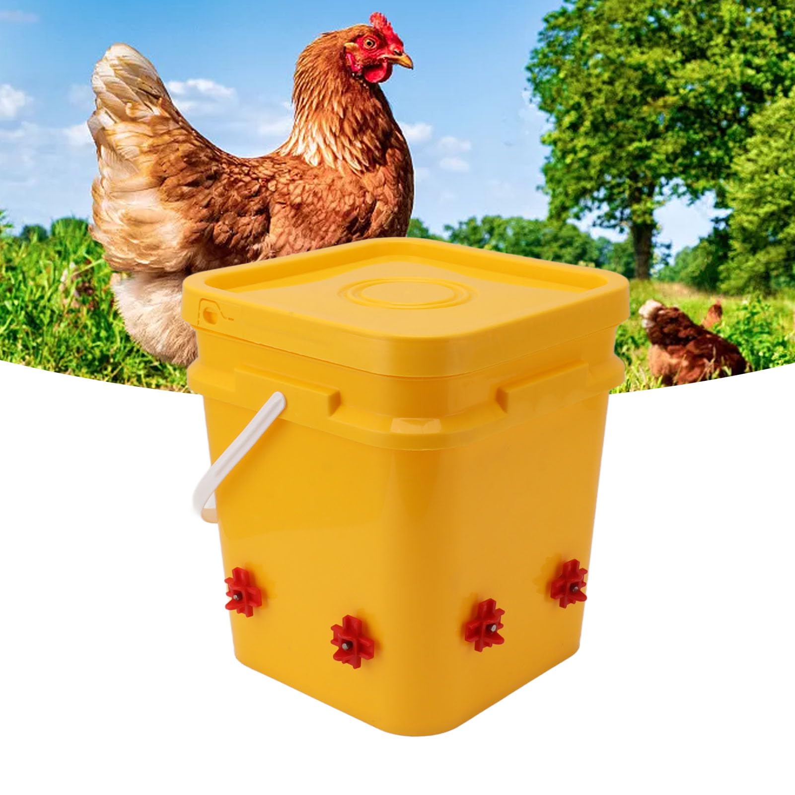 Bebedero Automático para Pollos, Vasos de Agua para Pollos, de Riego para Comedero de Agua para Ganso, Pato, Pavo y Conejito (-3111230182713)