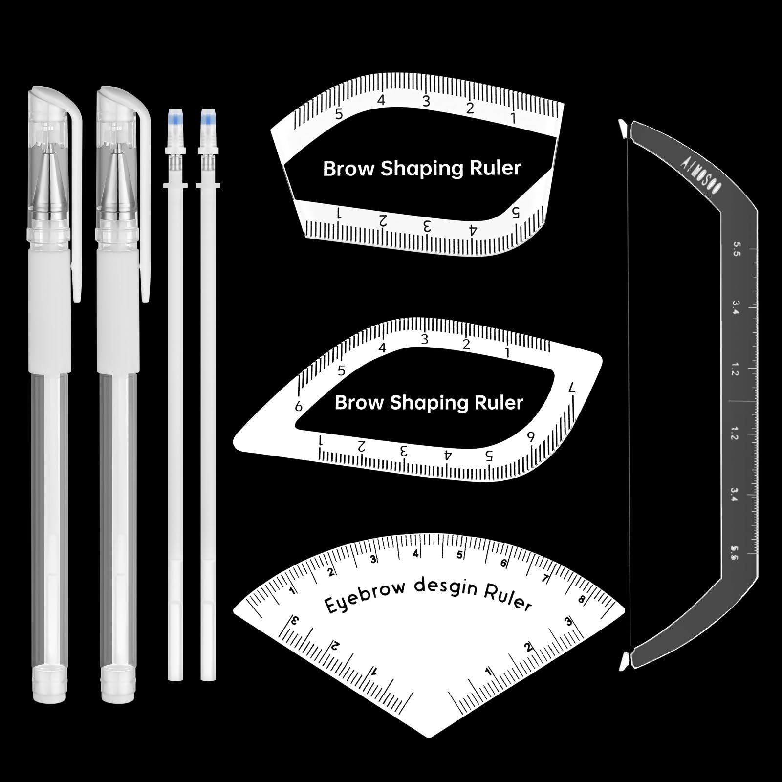 Lanties 6 Pcs Drawing Eyebrow Template Set for All Face Types