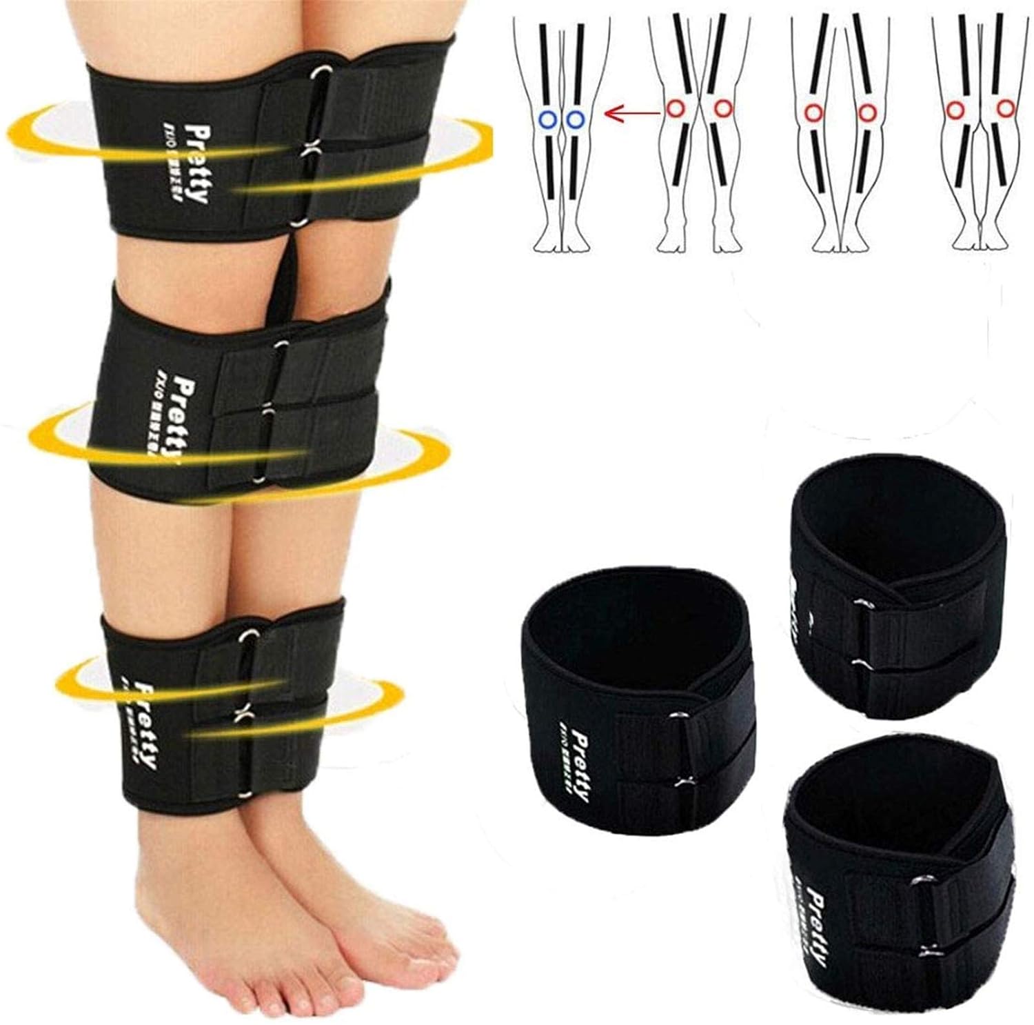 Buy O/X Leg Type Correction Belt, (3 Pack) Adjustable Leg Correction