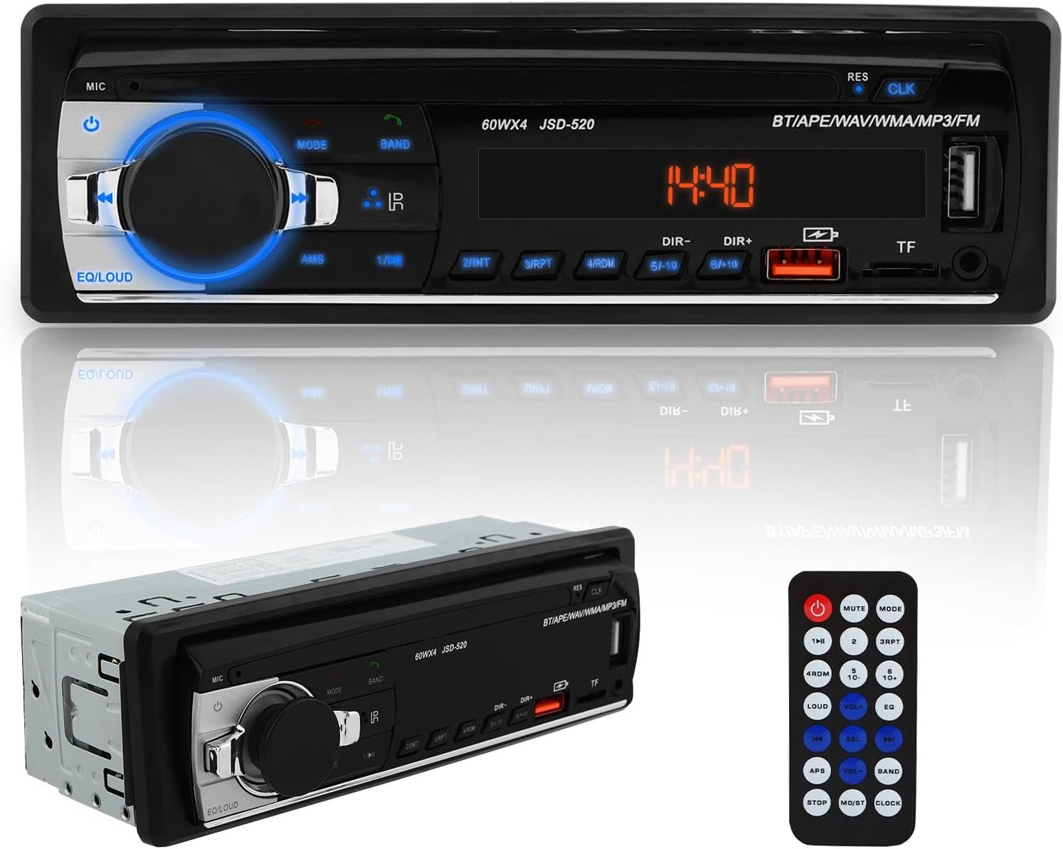 Car Radio Receiver, Bluetooth Single Din Car Stereo System Handsfree and App Control, Car Radio Stereo System Supports AM FM Dual USB SD AUX,Not a CD Player(As shown) Car Radio Receiver, Bluetooth Single Din Car Stereo System Handsfree and App Control, Car Radio Stereo System Supports AM FM Dual USB SD AUX,Not a CD Player(As shown)