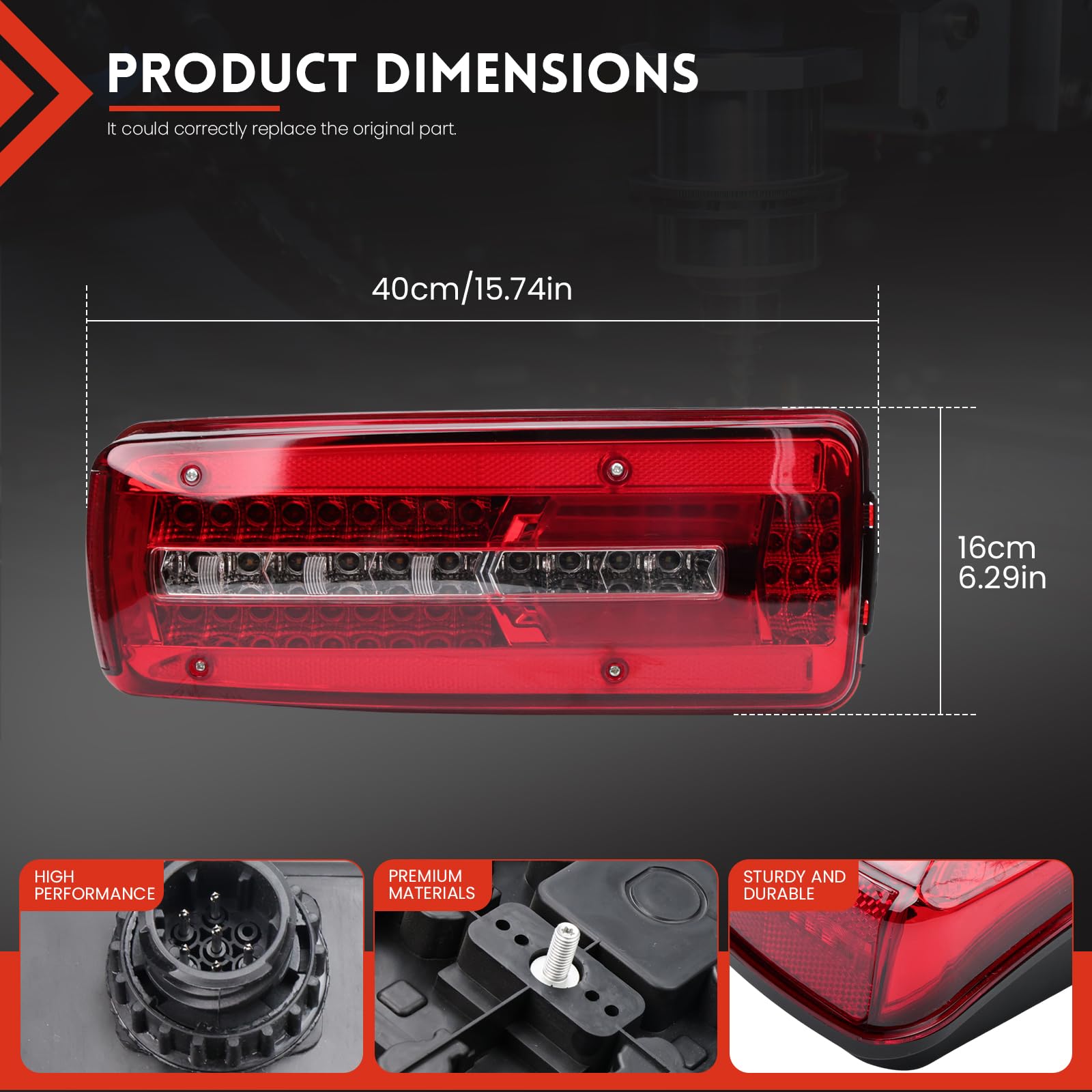 Luz trasera derecha para camión MAN TGX TGS TGA TGM TGL TGE Luz trasera luces traseras con alarma de marcha atrás