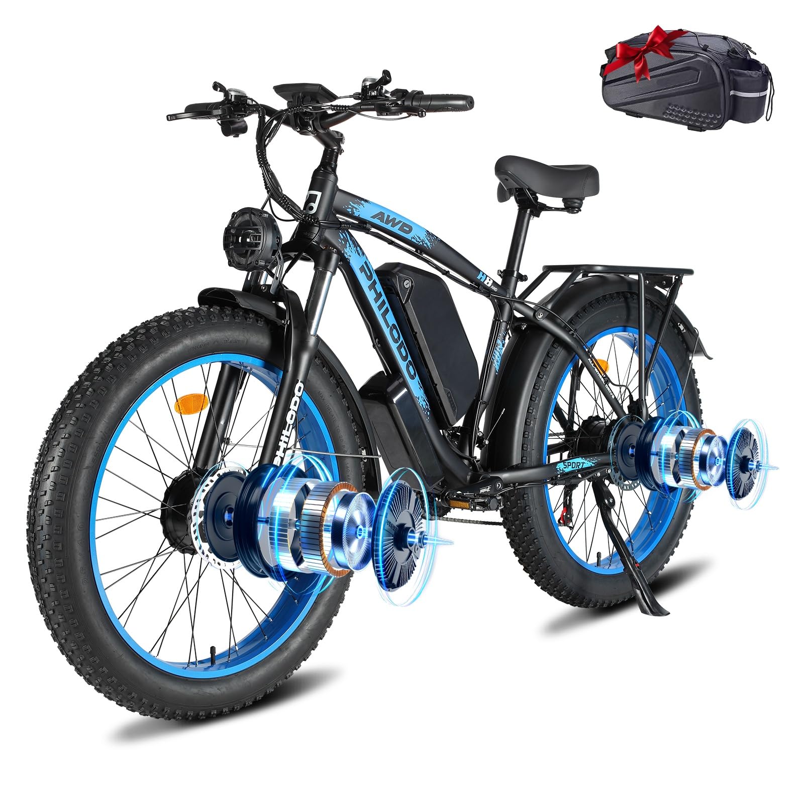 Amazon.com : PHILODO Electric Bike for Adults, 60V 25Ah Fat Tire