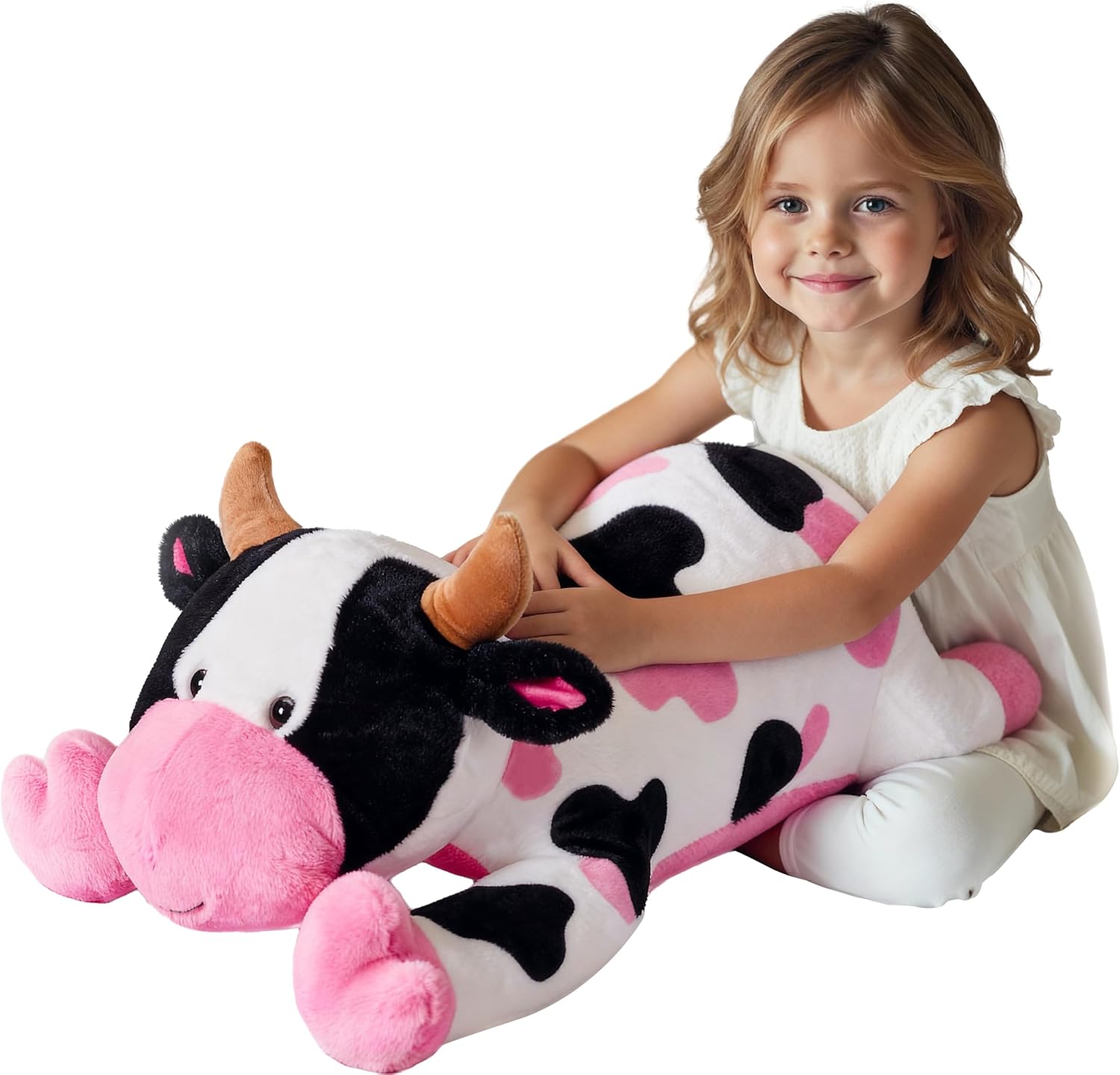 Large Pig Stuffed Animal,28" Big Soft Plush Toy,Giant Cute Cuddly Gift for Babies, Boys, Girls,Girlfriend on Christmas, Valentine's Day