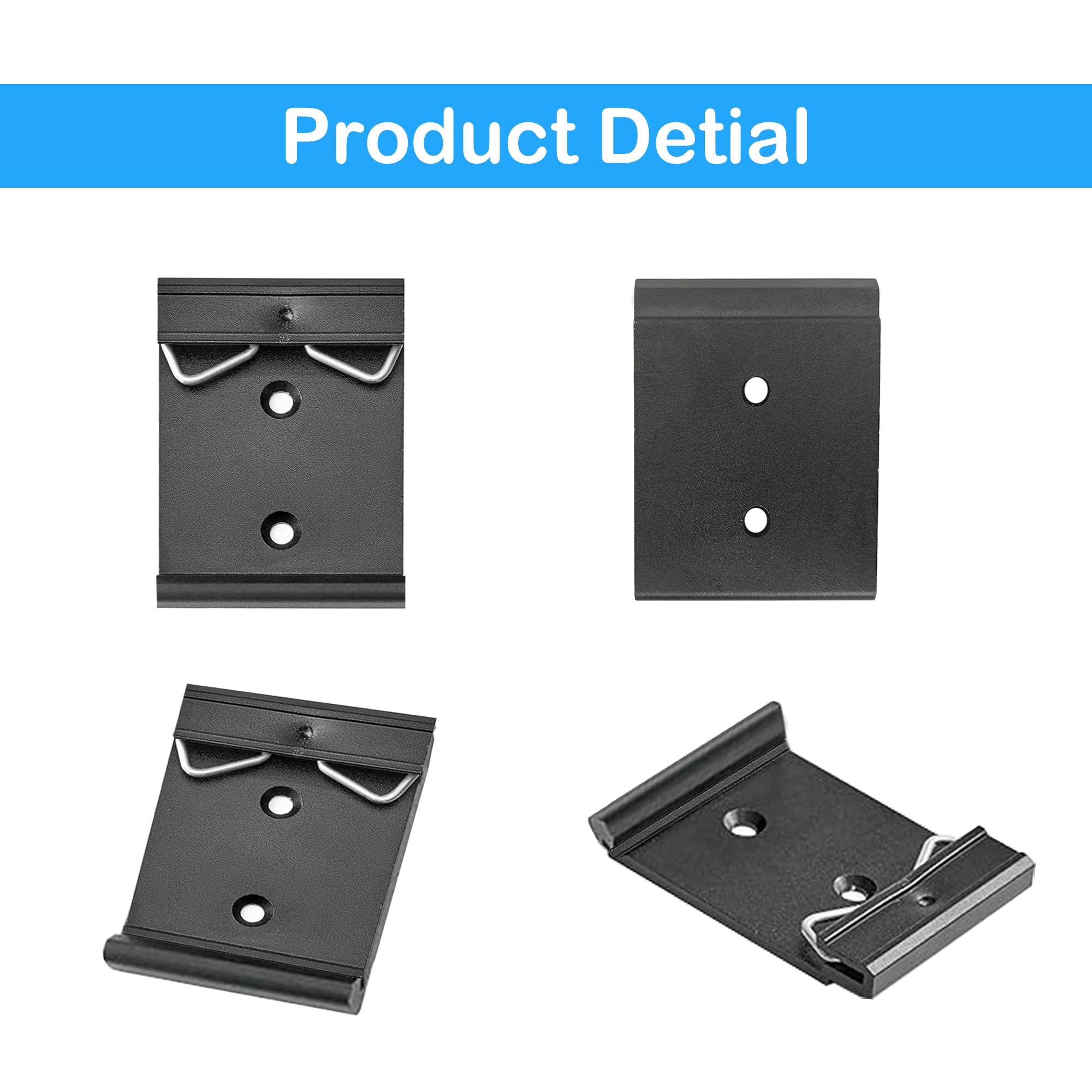 Lot de 6 supports de montage sur rail DIN universel de 4,2 cm de large fixés sur un rail DIN universel de 35 mm fermement en alliage d'aluminium pour commutateur Ethernet