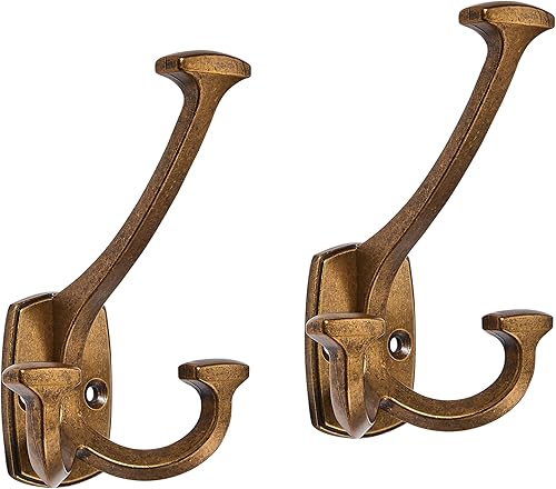 Miniatura 21 de Ganchos de Bronce Frotado al Aceite Grandes Montados en la Pared, Decorativos, de Doble Cara, Sólidos y de Alta Resistencia para Colgar Toallas, Oil