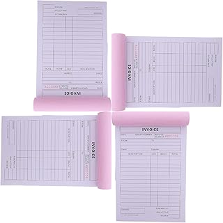 SAFIGLE Small Business Invoice Book with Order Tracking 4pcs 2-Part Carbonless Receipt Pad and Detailed Recordkeeping on P...
