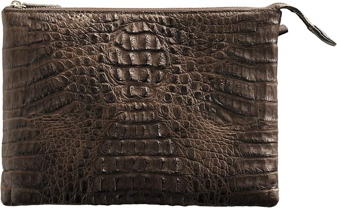 Amazon 三京商会 プレゼント 人気商品 ワニ カイマン レザー クラッチバッグ ショルダーバッグ メンズ 2way ダークブラウン 三京商会 クラッチ セカンドバッグ
