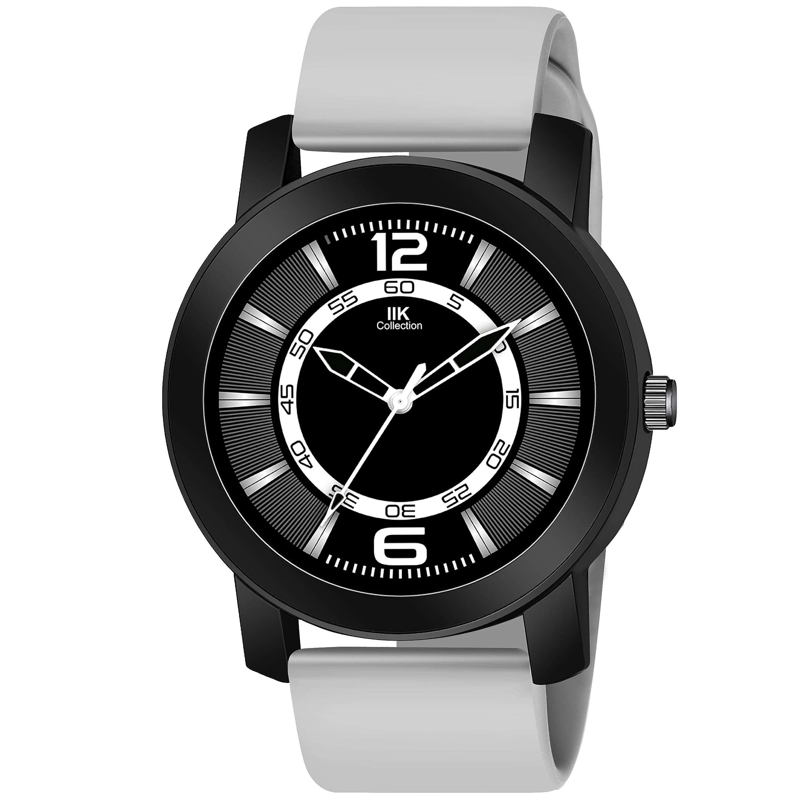 IIK COLLECTION Watches for Men Round Numerical Dial Analogue Men Watch|Long Battery Life|Stainless Steel Bracelet Black Chain with Long Lasting Polish/Adjustable Fixable Silicon Strap|Watches for Boys (B0CHJW6B5V) Amazon Price History, Amazon Price Tracker