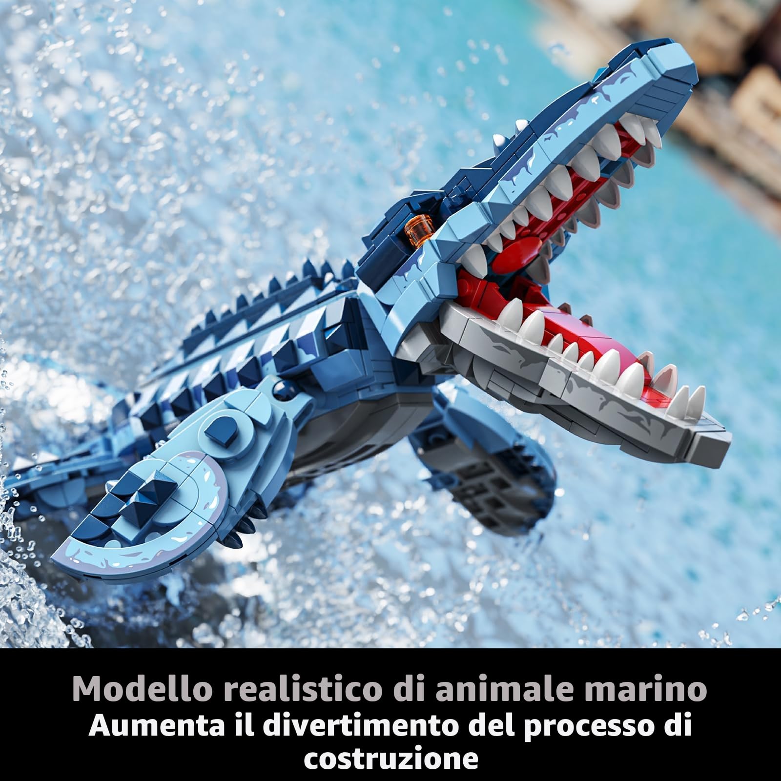TYCOLE Mosasaurus Set di Costruzione Dinosauri per Bambini Adulti 805 Pezzi | Modello Dinosauro Giocattolo Regalo Bambina Bambino 6 anni per Halloween Natale e Compleanno