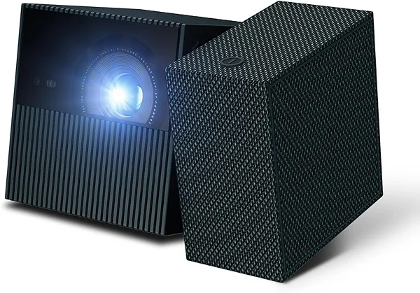 TCL PlayCube 1080P FHD DLP Projector, GTV Portbale Projector with Netflix Certified, 750 ISO Lumens, 4K Supported, 3h Playtime with Built-in 66Wh Battery, Up to 150'' Screen, Auto Focus & Keystone