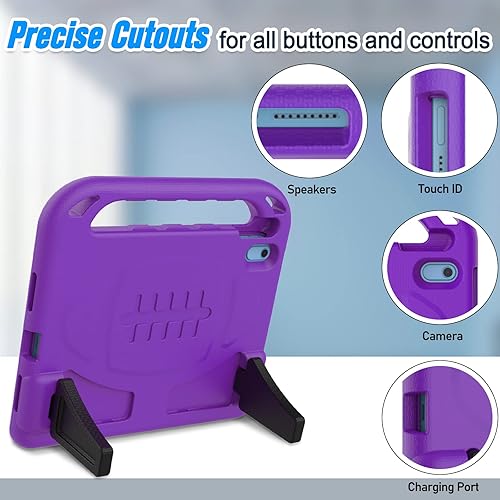 Miniatura 4 de LTROP Funda infantil para iPad de 10 generación 2022 de 109 pulgadas funda para iPad de 10 generación protector de pantalla integrado Funda a prueba