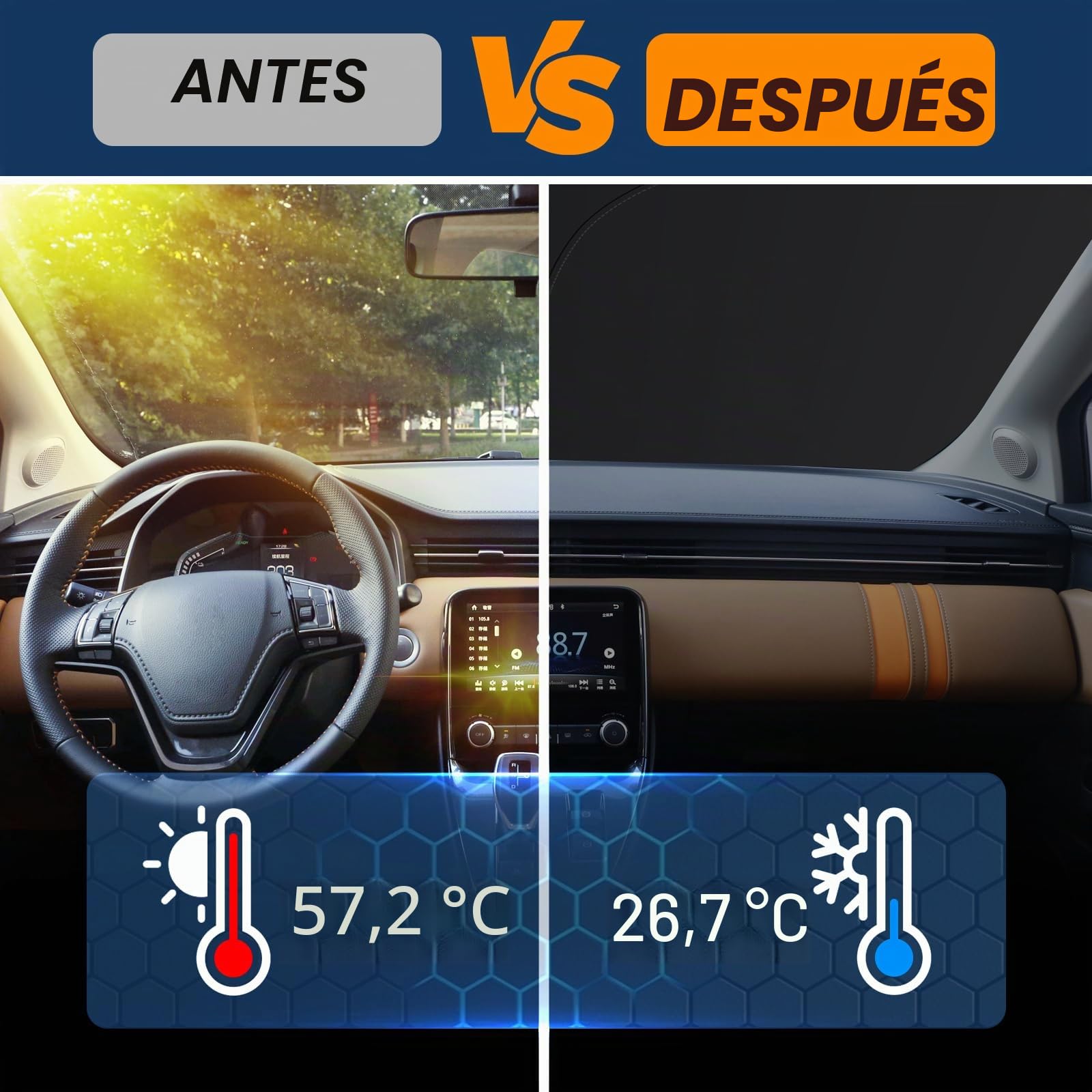Parasol para Subaru Outback 2015-2024 2025, Cubre la Ventana Delantera del automóvil, Protector de Visera Solar, bloquea los Rayos UV, Parasol para Parabrisas de Subaru Outback