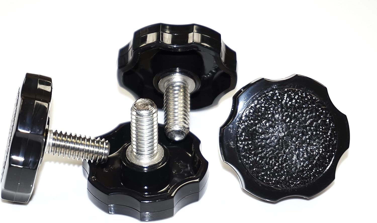 5/16-18 x 3/4" Rosette Thumb Screw Thumb Screws Thumbscrew Stainless Steel Clamping Knobs Black (4)