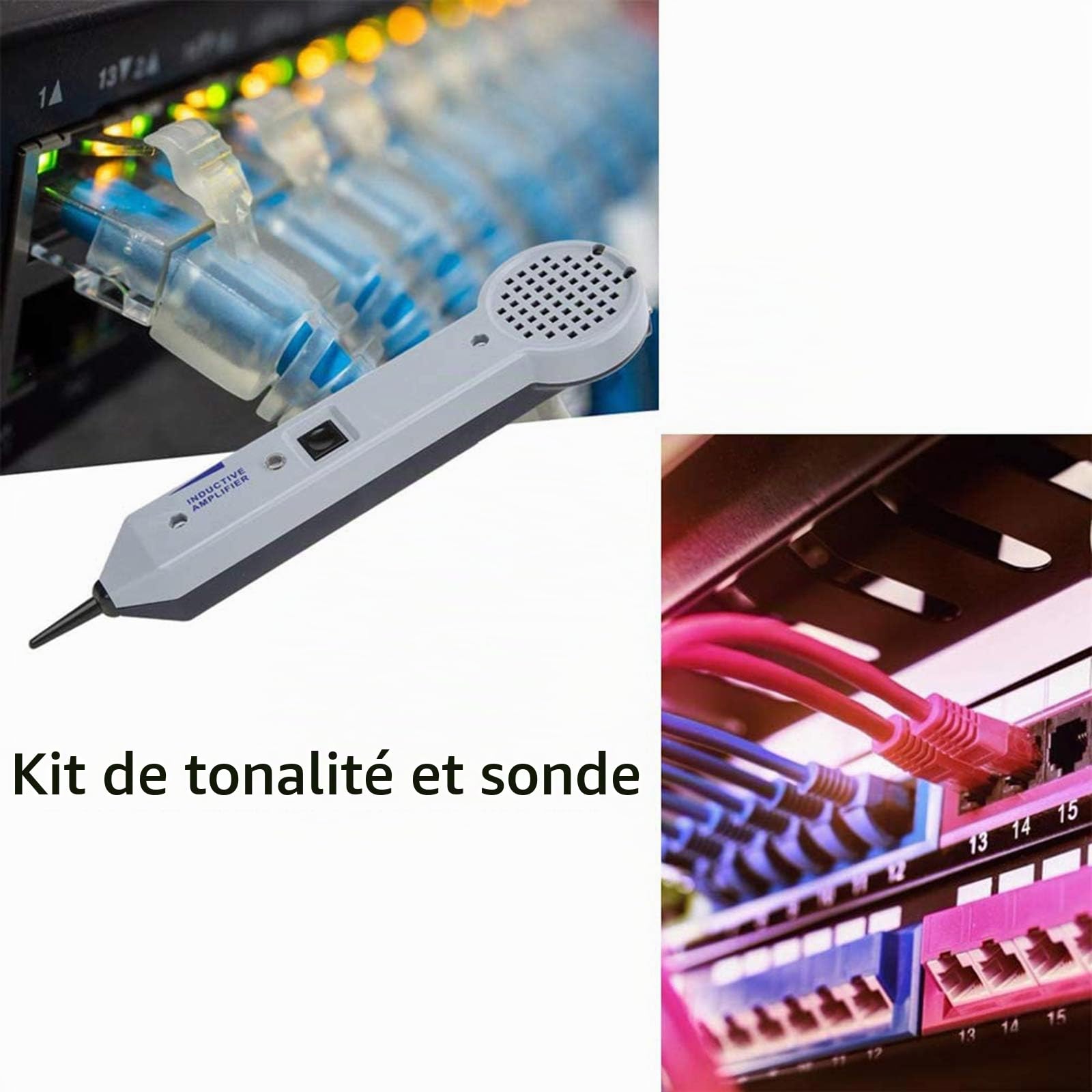 Testeur de circuit 200EP haute précision - Générateur de tonalité - Amplificateur inductif et kit de sonde avec volume réglable