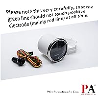 Vista 4 de PA Reloj digital LED automático indicador azul luz trasera 24 horas para coche interior tablero 2.047 in 2 1/16 "(12 voltios DC)