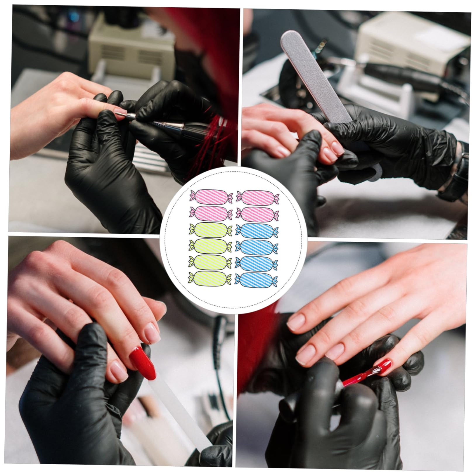 WOFASHPURET 24pcs Spacers Candy Shape Toe Separators Feet Stretchers Tool Comfortable