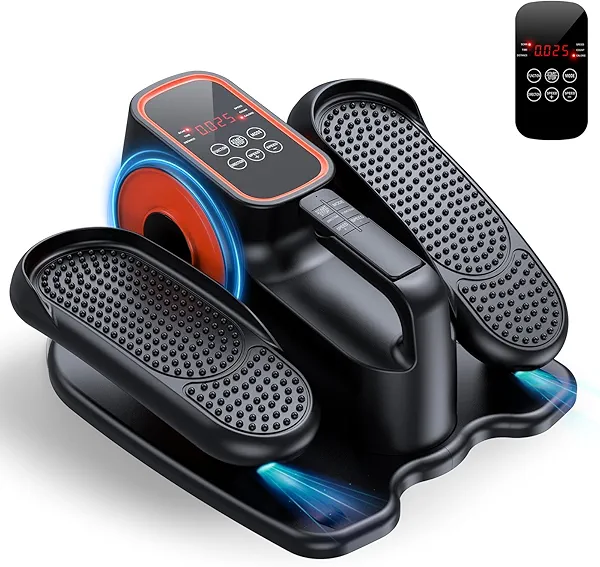DUREXO Under Desk Elliptical, Ellipse Leg Exerciser While Sitting for Seniors, Quiet Portable Electric Seated Pedal Exerciser with Remote Control and 12 Adjustable Speeds for Home Office