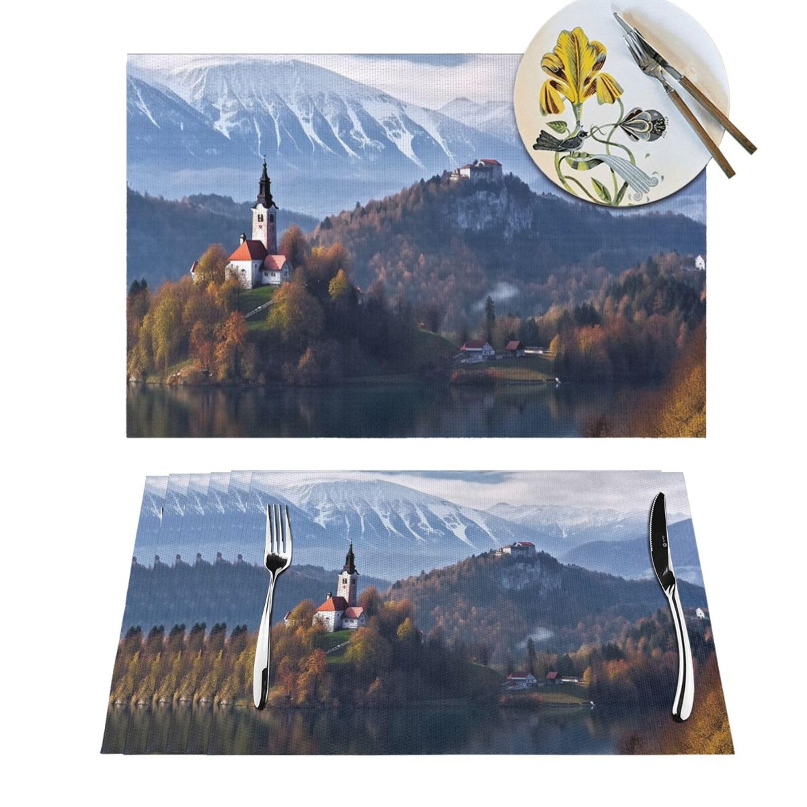 Set de table PVC résistant chaleur lavable antidérapant intérieur extérieur lot
