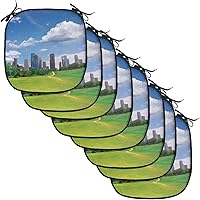 Vista 23 de Lunarable USA Chair Cushion Pad, American Cities Skylines Metropolis Architecture Sketch Style Hand Drawn Art Print, Seat Padding for Kitchen &