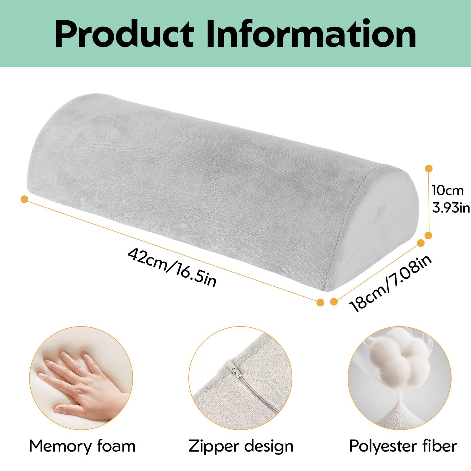 Cuscino per Gambe, Cuscino Gambe per Dormire, Cuscino Ginocchia per Dormire Cuscino Alza Gambe Cuscino per Ginocchia Dormo Cuscino in Memory Foam a Mezza Luna