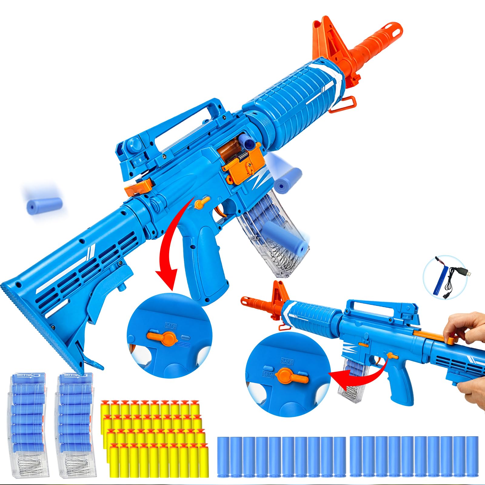 Amazon.com: ZONZTER Toy Gun Classic M16 Electric Automatic Rifle
