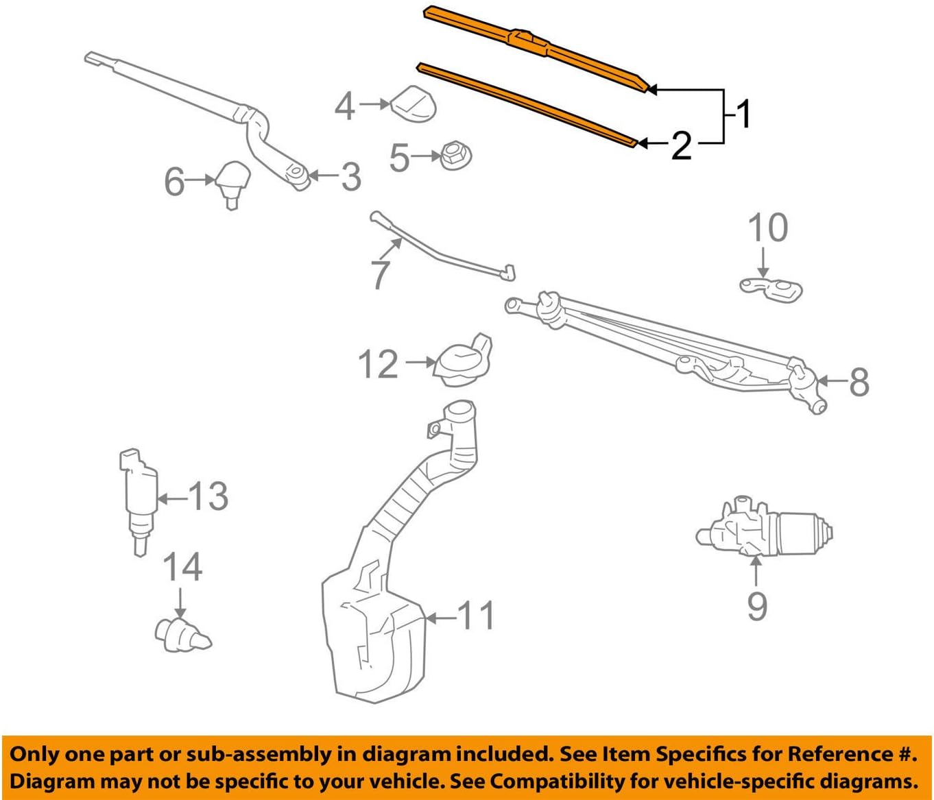 General Motors 20958934, Windshield Wiper Blade