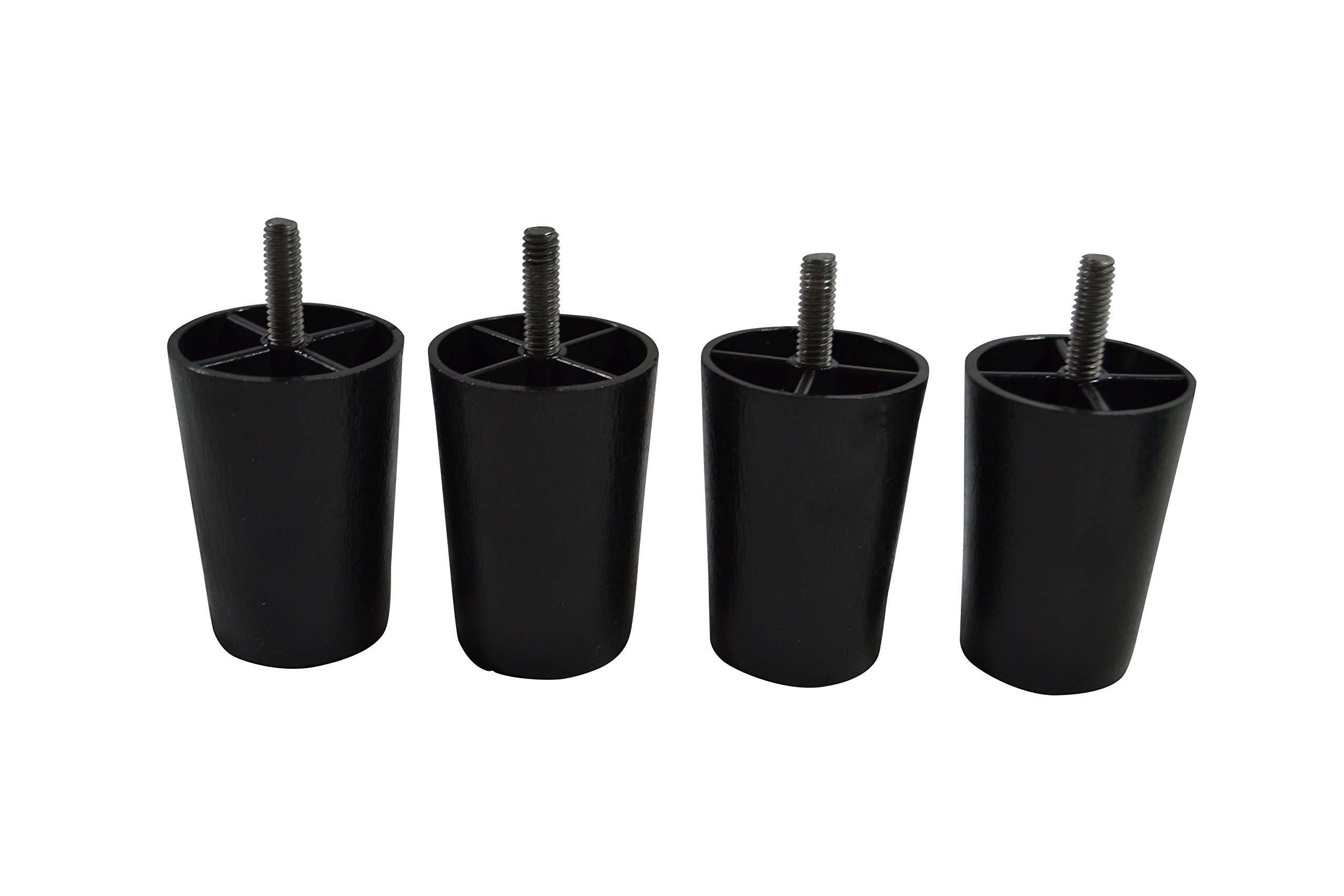 Recliner-Handles Replacement Furniture Legs 3 Inches (Set of 4) Plastic - Black