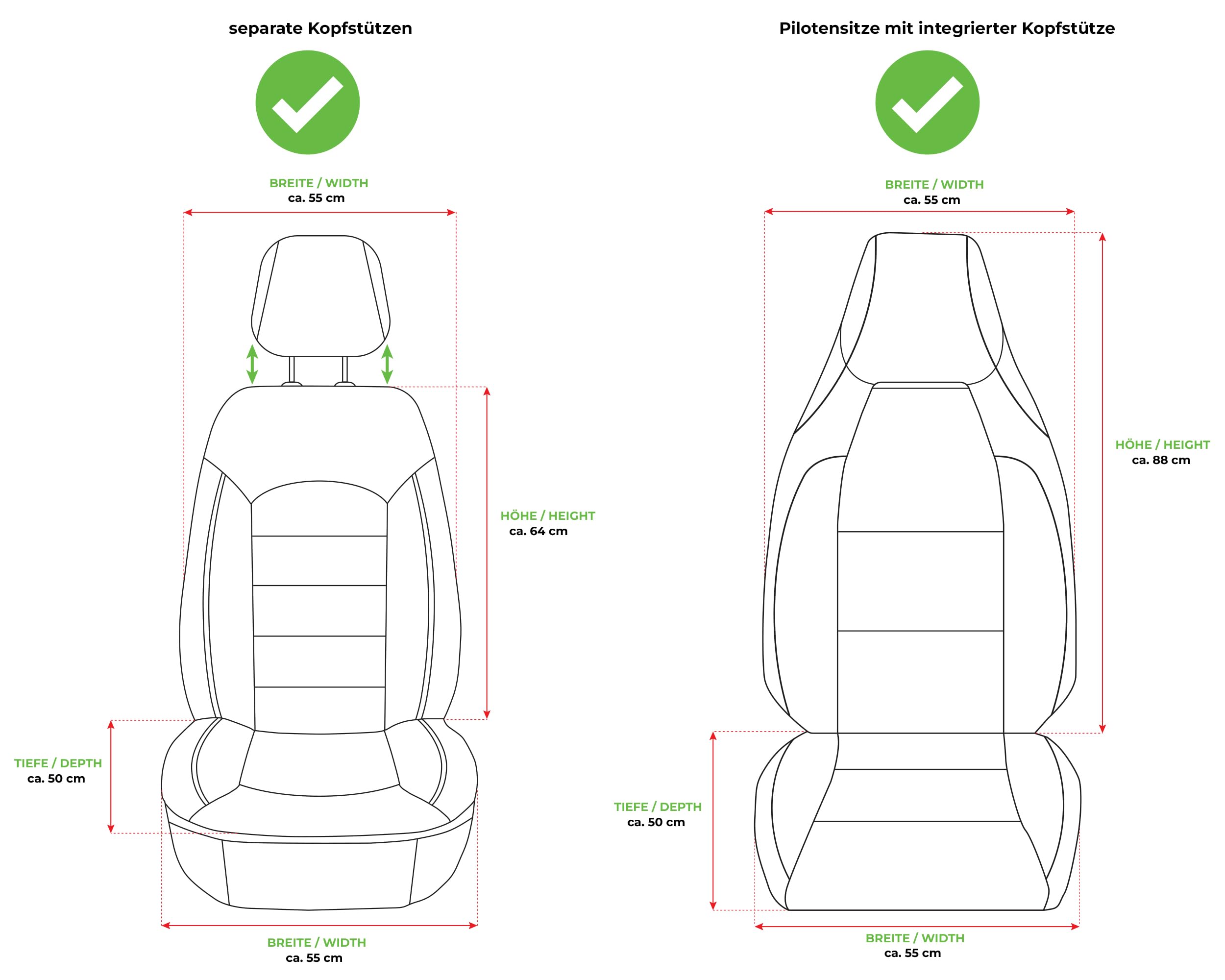 BREMER SITZBEZÜGE Fundas Protectoras a Medida para Land Rover Range Rover Sport 2 T2