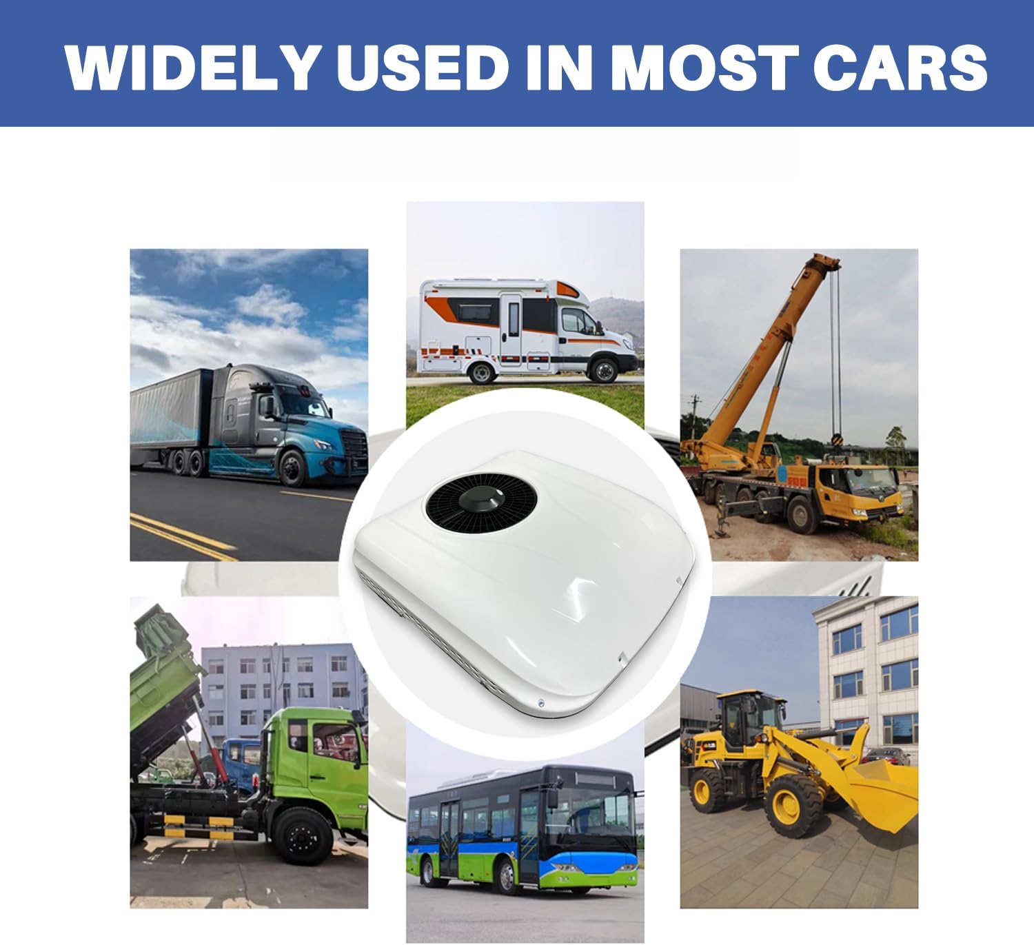 12v rv rooftop dc air conditioner 8000BTU 12 volt ultra-thin Electric Parking air conditioner 12 V A/C unit Fit for Motorhome Camper van truck excavator off-road vehicle SUV Bus New energy