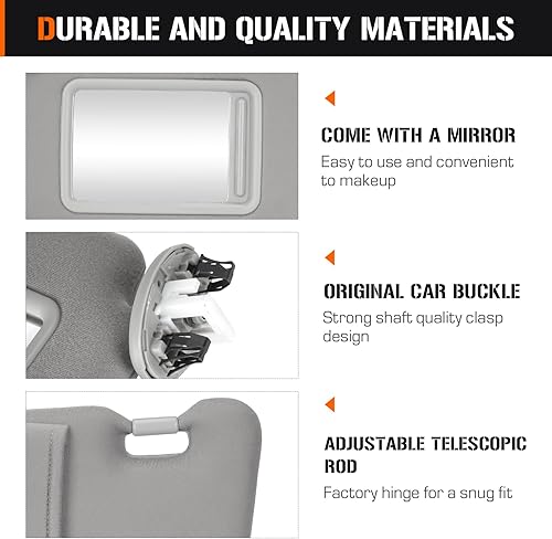 Miniatura 2 de Parasol gris con luz para Toyota Camry 2007-2011 con techo corredizo izquierdo para lado del conductor, 74320-06800-B0