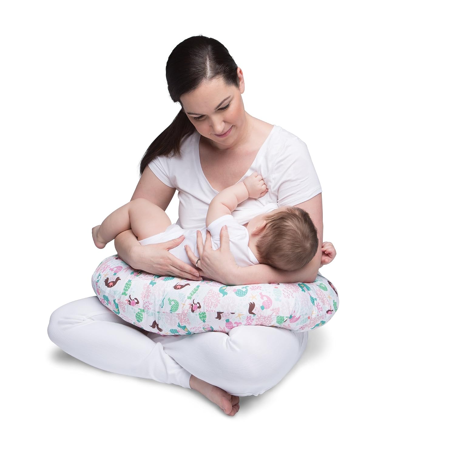 Amazon.com: Boppy Almohada de lactancia original y posicionador, sirenas :  Bebés
