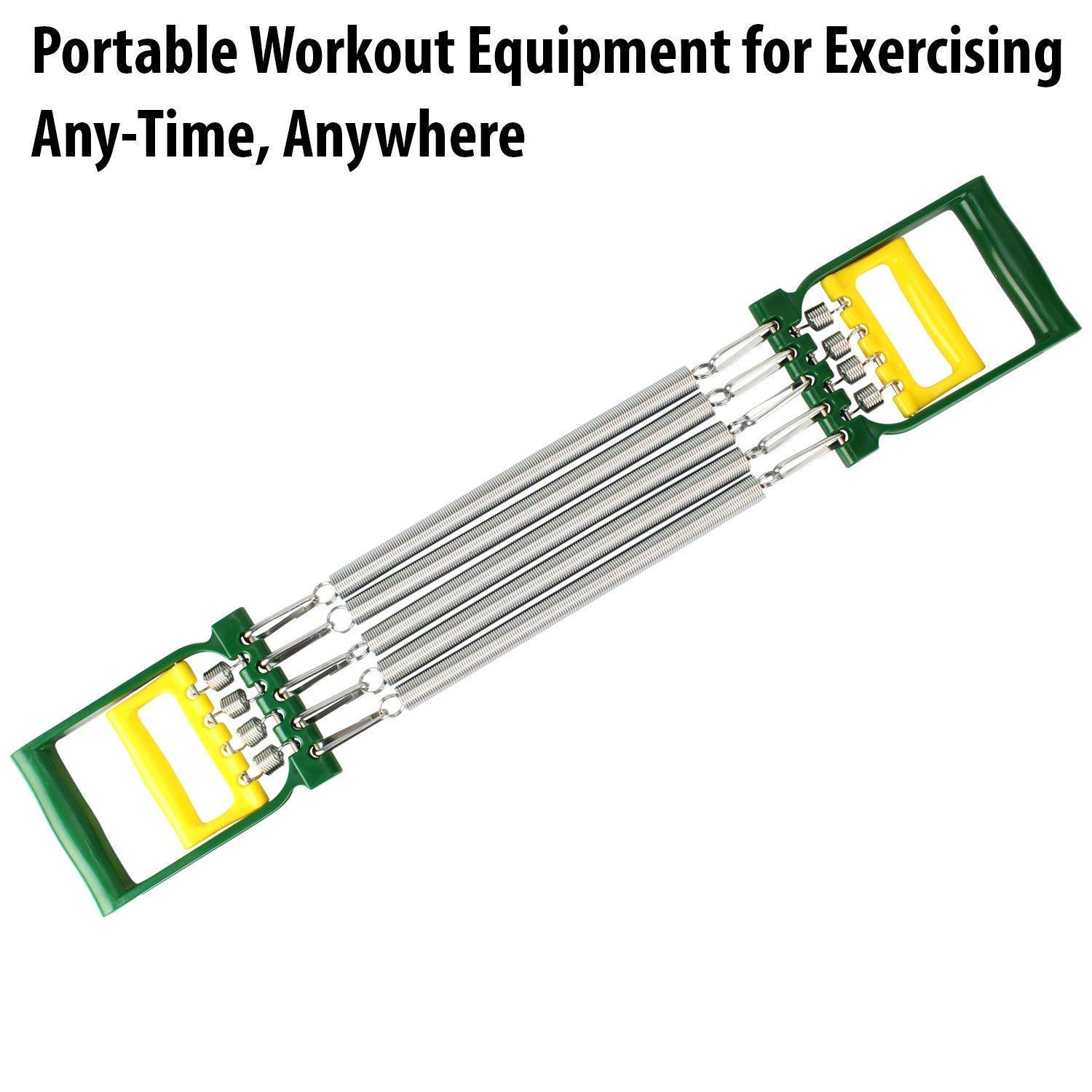 HEMJEX Steel Spring Chest Expander with 5 Springs Springs Adjustable Pull Strength Expander Chest Exerciser Hand Gripper Muscle Exerciser Fitness Tool 4