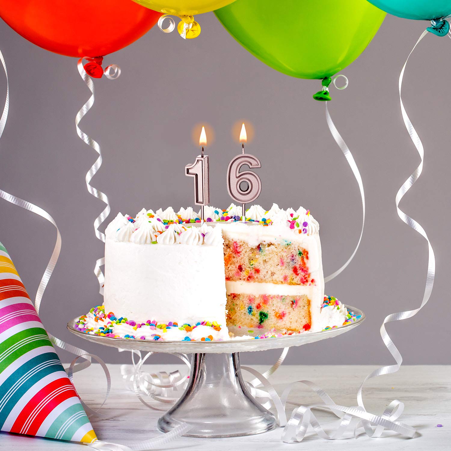 Amazon.co.jp: Syhood 16歳の誕生日キャンドル ケーキの数字