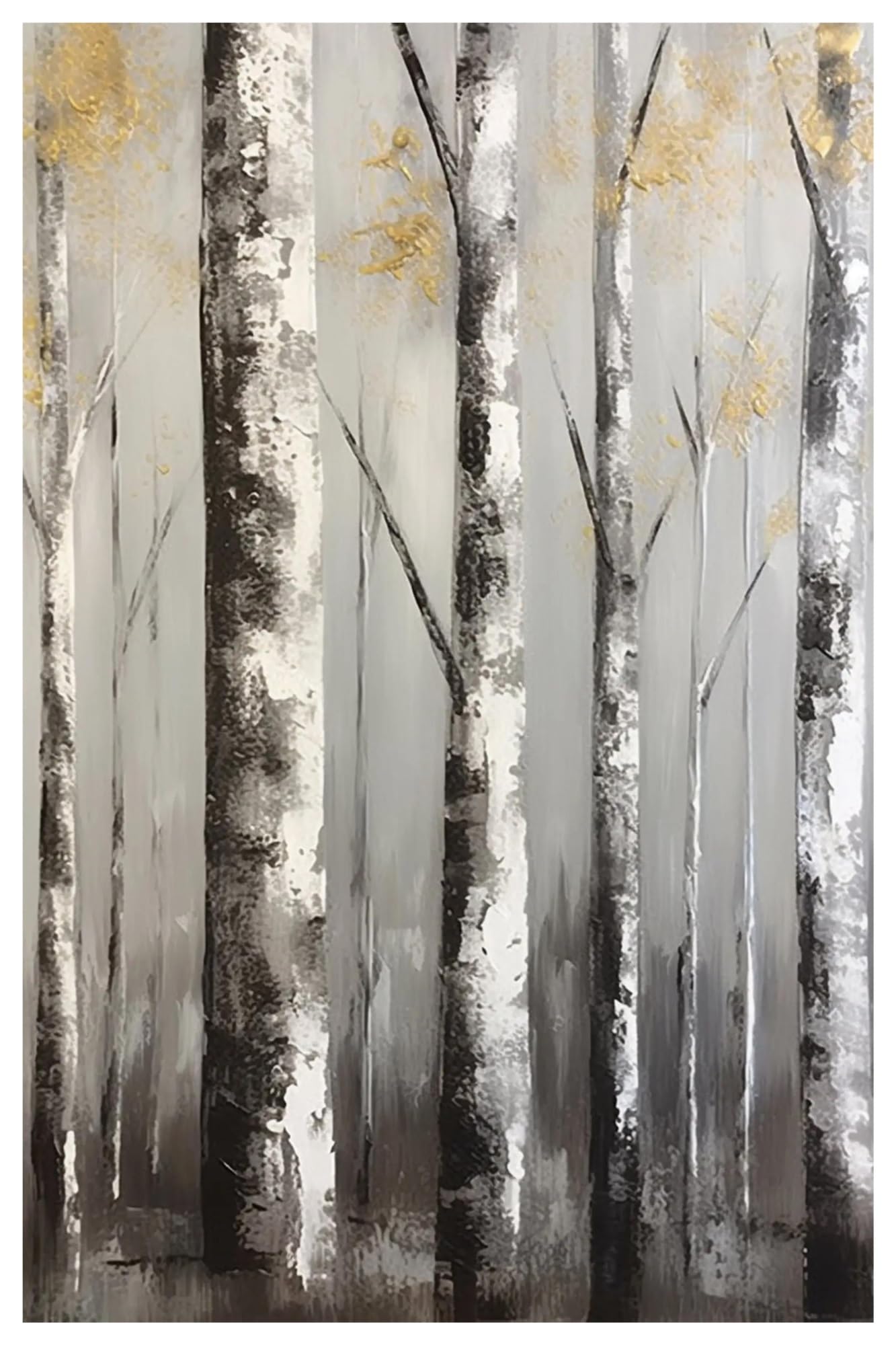 Impression sur toile XENITE 50x70cm peinture abstraite de lac botanique pour salon
